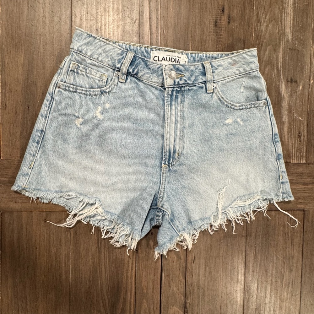 Dynamite Claudia Jean Shorts - Light Wash - High Rise (Size 0 | 25)